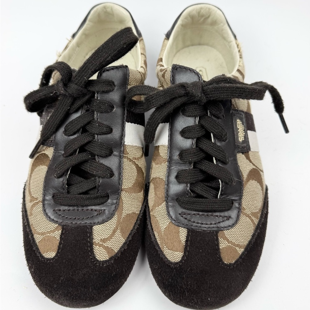 Coach Joss Brown/Tan Youth Sneakers Sz 5